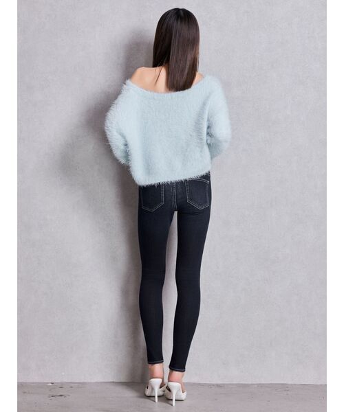 GYDA（ジェイダ）の「シャギーショートLOOSEニットトップス（ニット/セーター・レディース・ピンク/グレー/オフホワイト/スカイブルー・FREE）」の17枚目の写真