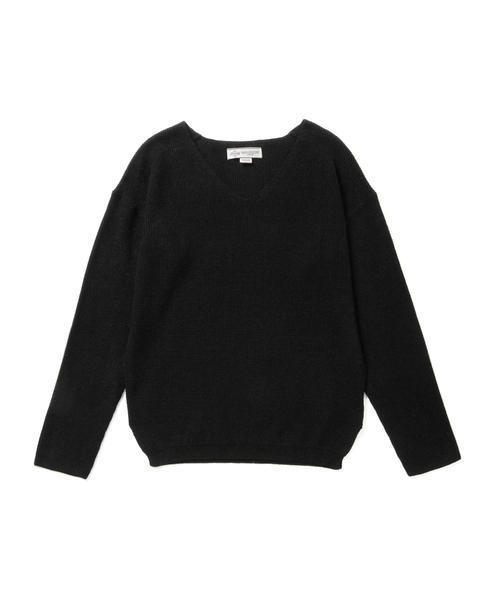 B:MING by BEAMS(ビーミングバイビームス)の「ビーミング by ビームス / カタアゼ Vネックプルオーバー(ニット/セーター・レディース・オフホワイト/ライトグレー/ブラック・ONE SIZE)」の6枚目の写真