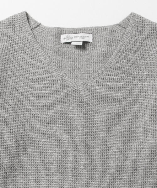 B:MING by BEAMS(ビーミングバイビームス)の「ビーミング by ビームス / カタアゼ Vネックプルオーバー(ニット/セーター・レディース・オフホワイト/ライトグレー/ブラック・ONE SIZE)」の22枚目の写真