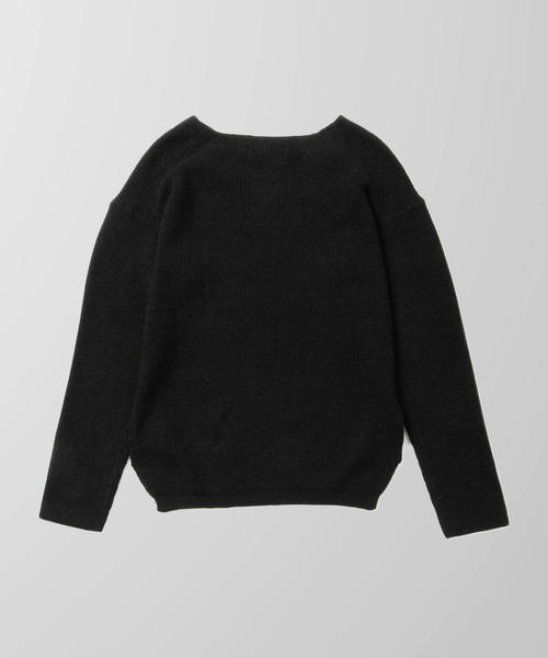 B:MING by BEAMS(ビーミングバイビームス)の「ビーミング by ビームス / カタアゼ Vネックプルオーバー(ニット/セーター・レディース・オフホワイト/ライトグレー/ブラック・ONE SIZE)」の17枚目の写真