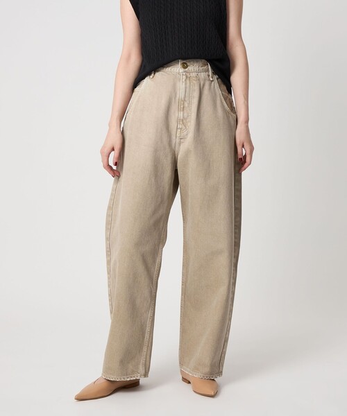 upper hights for cote ベージュデニムパンツ　24インチ upper hights for cote ベージュデニムパンツ 24インチ - メルカリ