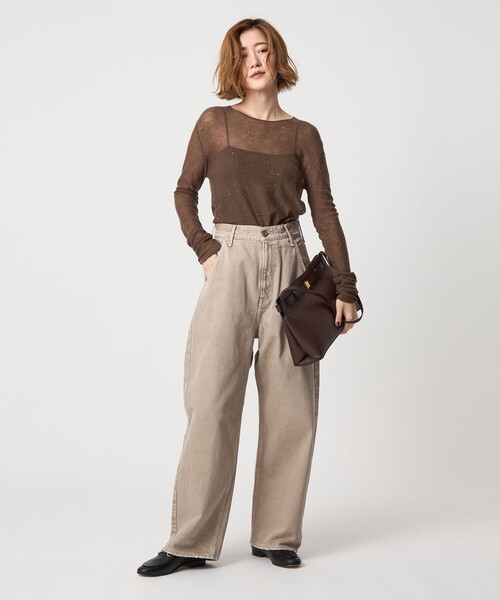 別注】＜upper hights for conte＞ベージュ デニムパンツ