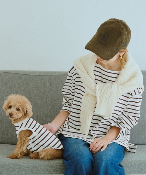 ROPE' PICNIC（ロペピクニック）の「【DOG】リンクボーダータンクトップ（ペットウェア・レディース・ブラック系その他/ブルー系その他/ブラウン・L/D/S/M）」の10枚目の写真