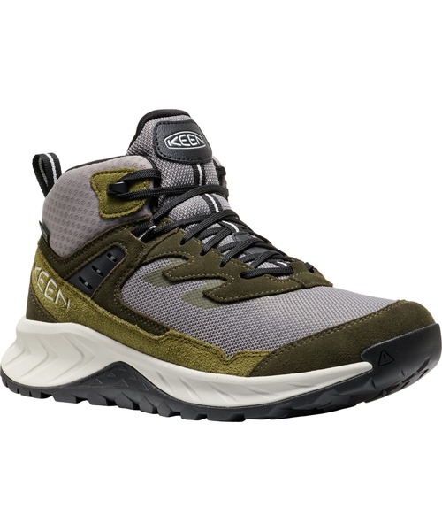 KEEN(キーン)の「HIGHTRAIL MID WP / ハイトレイル ミッド ウォータープルーフ / メンズ トレッキングシューズ 防水(その他シューズ・メンズ・グレー系その他・25.5cm/26cm/26.5cm/27cm/27.5cm/28cm/28.5cm/29cm/30cm/25cm)」の2枚目の写真