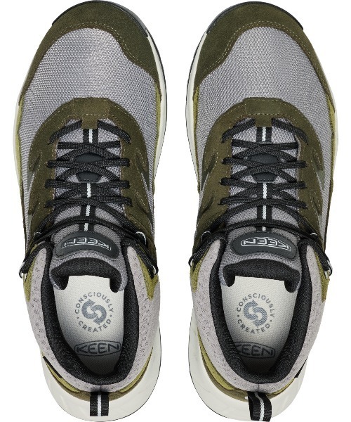 KEEN(キーン)の「HIGHTRAIL MID WP / ハイトレイル ミッド ウォータープルーフ / メンズ トレッキングシューズ 防水(その他シューズ・メンズ・グレー系その他・25.5cm/26cm/26.5cm/27cm/27.5cm/28cm/28.5cm/29cm/30cm/25cm)」の3枚目の写真