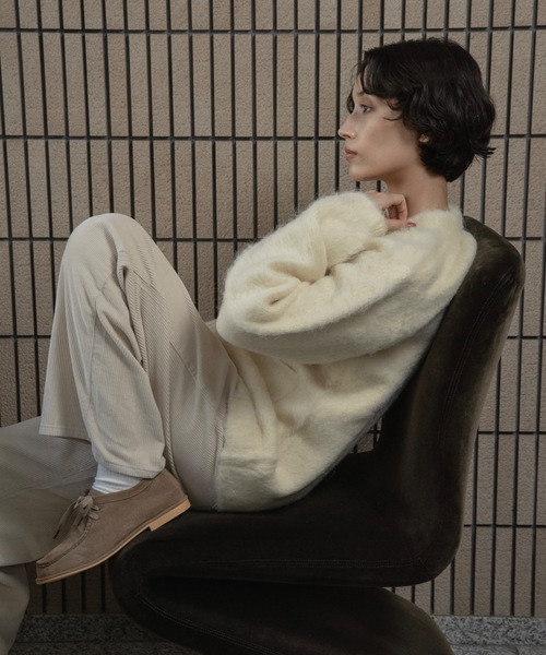 lawgy（ラウジー）の「stitch moccasin flat shoes / ステッチモカシンフラットシューズ（モカシン/デッキシューズ・レディース・ブラック/ベージュ・SMALL/MEDIUM/LARGE）」の3枚目の写真