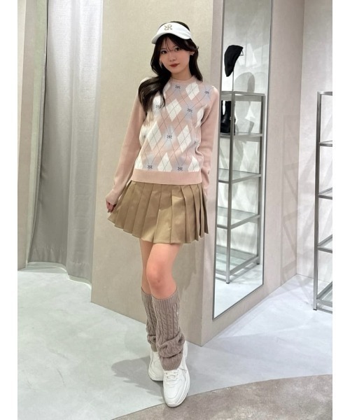 新品未使用✨リエンダゴルフ チェックスカート Mサイズ RIENDA GOLF】グレンチェックプリーツスカート 秋服 冬服（スカート