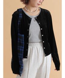 ehka sopo | 前後2WAYベロアカーディガン(カーディガン/ボレロ)