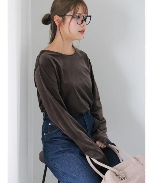 ehka sopo（エヘカソポ）の「前後2WAYベロアカーディガン（カーディガン/ボレロ・レディース・ブラック/ブラウン/キナリ・F）」の21枚目の写真