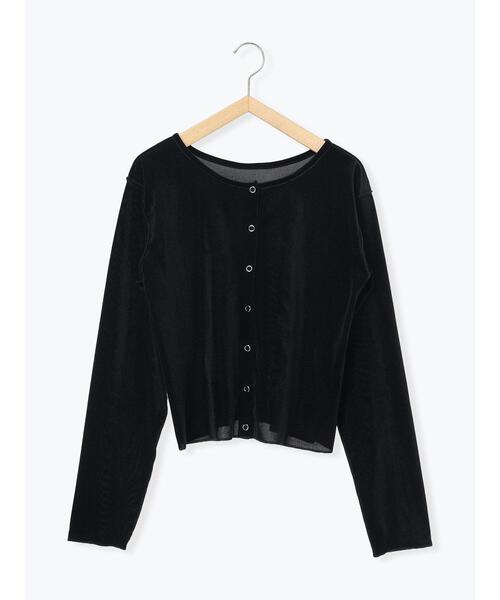 ehka sopo（エヘカソポ）の「前後2WAYベロアカーディガン（カーディガン/ボレロ・レディース・ブラック/ブラウン/キナリ・F）」の11枚目の写真