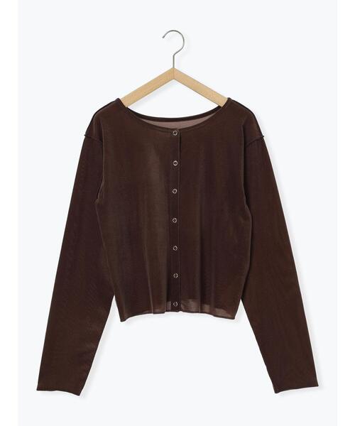 ehka sopo（エヘカソポ）の「前後2WAYベロアカーディガン（カーディガン/ボレロ・レディース・ブラック/ブラウン/キナリ・F）」の12枚目の写真