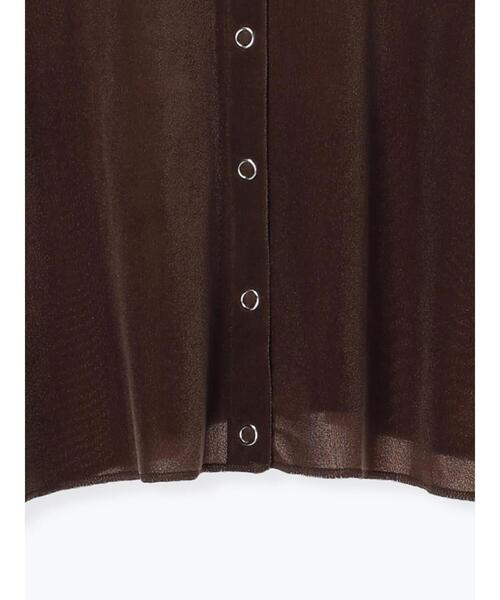 ehka sopo（エヘカソポ）の「前後2WAYベロアカーディガン（カーディガン/ボレロ・レディース・ブラック/ブラウン/キナリ・F）」の13枚目の写真