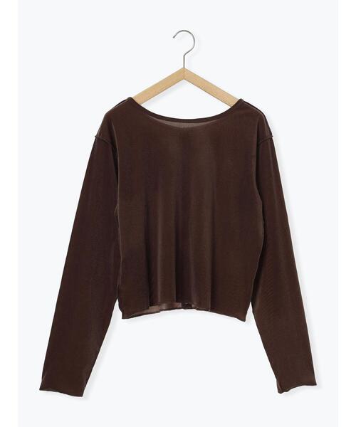 ehka sopo（エヘカソポ）の「前後2WAYベロアカーディガン（カーディガン/ボレロ・レディース・ブラック/ブラウン/キナリ・F）」の19枚目の写真