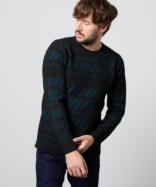 ハイダウェイ（HIDEAWAYS）/【WEB限定】バイアスダブルフェイス　クルーネックニット WEB限定】バイアスダブルフェイス クルーネックニット（ニット