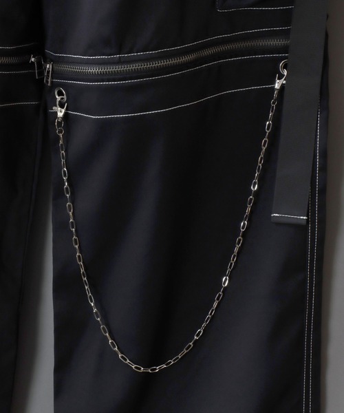 SITRY（シトリー）の「Chained Cargo Pants/チェーン付き ワイド カーゴパンツ（カーゴパンツ・メンズ・ホワイト/ブラック・M/L）」の21枚目の写真