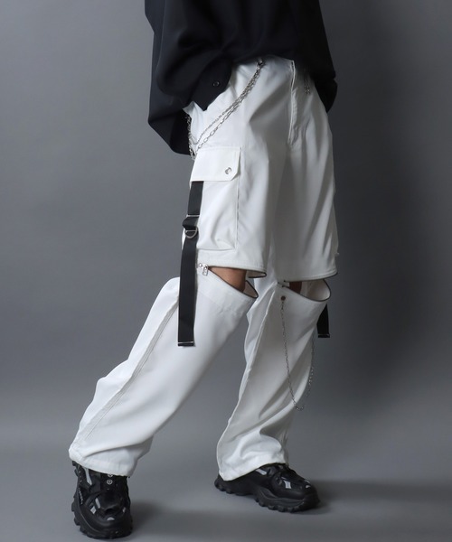 セール】Chained Cargo Pants/チェーン付き ワイド カーゴパンツ
