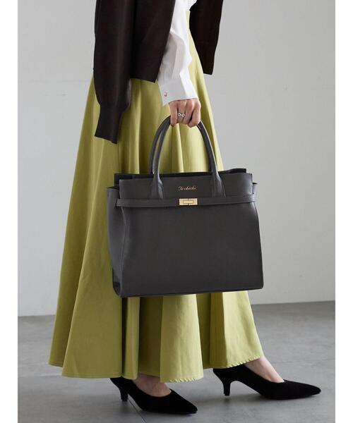 Te chichi（テチチ）の「ポイントベルトハンドBAG（ハンドバッグ・レディース・キャメル/グレー・F）」の5枚目の写真