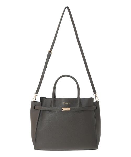 Te chichi（テチチ）の「ポイントベルトハンドBAG（ハンドバッグ・レディース・キャメル/グレー・F）」の10枚目の写真
