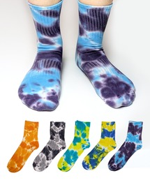 box408 | 【5足セット】タイダイ染め ミドル丈 ソックス(ソックス/靴下)