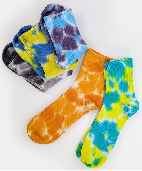 box408（ボックスヨンマルハチ）の「【5足セット】タイダイ染め ミドル丈 ソックス（ソックス/靴下・メンズ・A・X-SMALL/SMALL/MEDIUM/LARGE）」の6枚目の写真