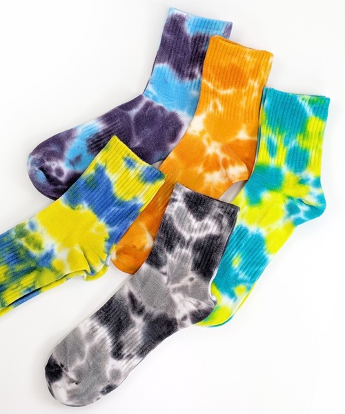box408（ボックスヨンマルハチ）の「【5足セット】タイダイ染め ミドル丈 ソックス（ソックス/靴下・メンズ・A・X-SMALL/SMALL/MEDIUM/LARGE）」の9枚目の写真