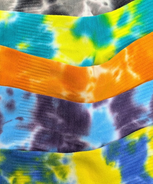 box408（ボックスヨンマルハチ）の「【5足セット】タイダイ染め ミドル丈 ソックス（ソックス/靴下・メンズ・A・X-SMALL/SMALL/MEDIUM/LARGE）」の5枚目の写真