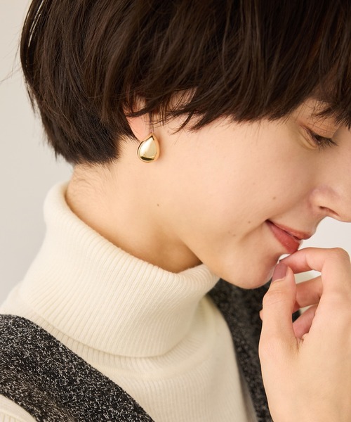 ROPE' PICNIC（ロペピクニック）の「ボリュームメタルピアス（ピアス（両耳用）・レディース・シルバー/ゴールド・FREE）」の7枚目の写真