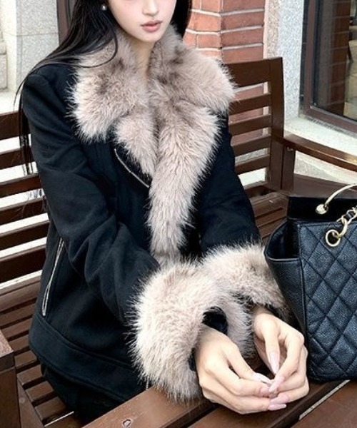 セール】エコファーライダージャケット（ライダースジャケット