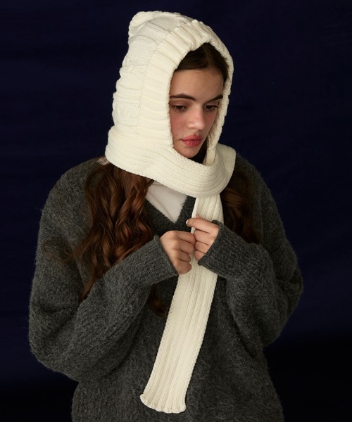 BONLECILL Marche】バラクラバ風 フード付きマフラー（マフラー