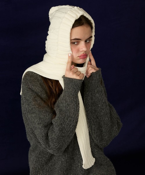 BONLECILL Marche】バラクラバ風 フード付きマフラー（マフラー