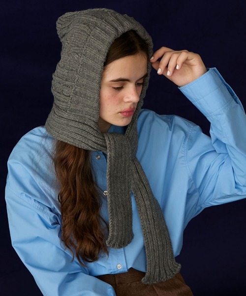 セール】【BONLECILL Marche】バラクラバ風 フード付きマフラー