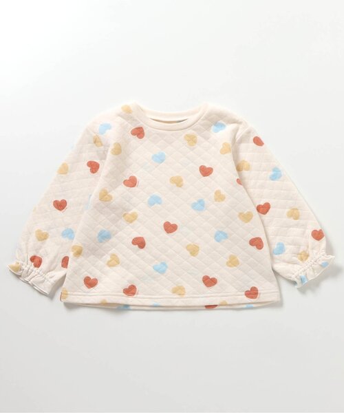 apres les cours(アプレレクール)の「ハート&ケーキモチーフキルトパジャマ(ルームウェア/パジャマ・キッズ・ピンク/オフホワイト・80/90/100/110/120/130)」の13枚目の写真
