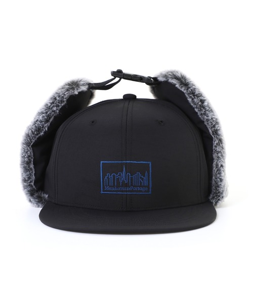 Manhattan Portage（マンハッタンポーテージ）の「Ear Flap Flat Visor Cap（キャップ・メンズ・グレー/ネイビー/ブラック・FREE）」の5枚目の写真