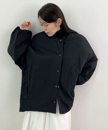 Futier land | サイドジップノーカラー中綿ジャケット(ノーカラージャケット)