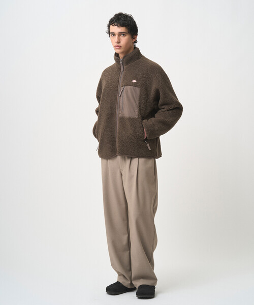 DANTON（ダントン）の「MEN'S POLYESTER FLANNEL 2TUCK EASY PANTS（その他パンツ・メンズ・グレイッシュベージュ/グレー系その他/ダークネイビー・42/40/44/38）」の6枚目の写真