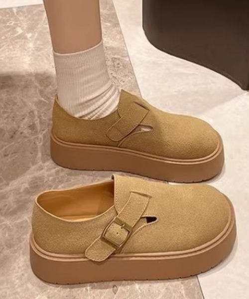 mebole(メボレ)の「厚底ベルトスリッポン(スリッポン・レディース・ブラウン/キャメル・SMALL/MEDIUM/LARGE)」の3枚目の写真