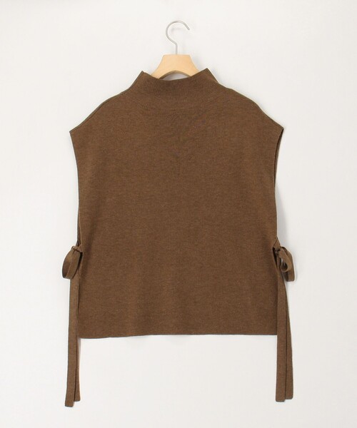 MICO COULIER（ミコクリエ）の「《セットアイテム》ハイネックベスト＋プリーツブラウス（ニット/セーター・レディース・ブルー/ブラック/ブラウン・38）」の12枚目の写真