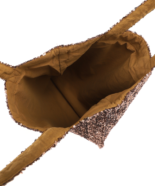 Spick & Span（スピックアンドスパン）の「《一部店舗+WEB限定》Uhr/ウーア 別注SPANGLE TOTE*（トートバッグ・レディース・ブラウン/ピンク・FREE）」の6枚目の写真