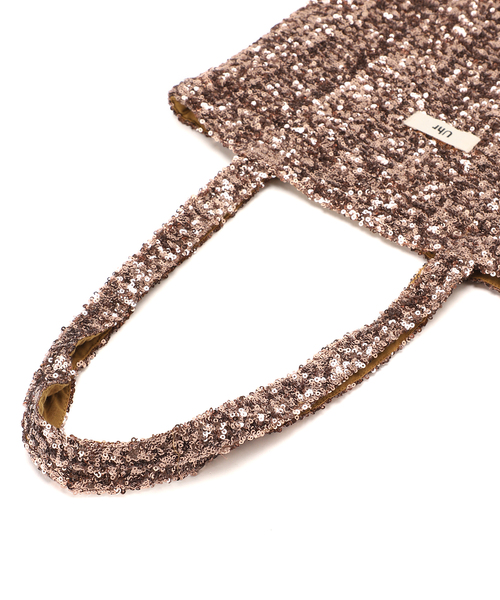 Spick & Span（スピックアンドスパン）の「《一部店舗+WEB限定》Uhr/ウーア 別注SPANGLE TOTE*（トートバッグ・レディース・ブラウン/ピンク・FREE）」の7枚目の写真