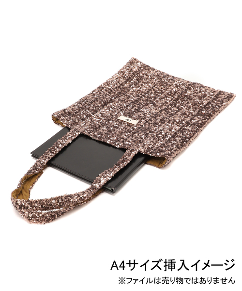 Spick & Span（スピックアンドスパン）の「《一部店舗+WEB限定》Uhr/ウーア 別注SPANGLE TOTE*（トートバッグ・レディース・ブラウン/ピンク・FREE）」の9枚目の写真