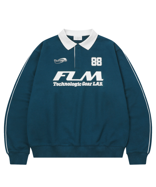F.ILLUMINATE(フィルミネイト)の「FLM ビッグロゴ スウェットシャツ-ブルー(スウェット・レディース・その他・SMALL/MEDIUM/LARGE)」の1枚目の写真