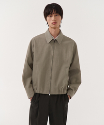 MUSINSA STANDARD（ムシンサスタンダード）の「リネンブレンドミニマルブルゾンジャケット[ダスティベージュ]（MA-1）」