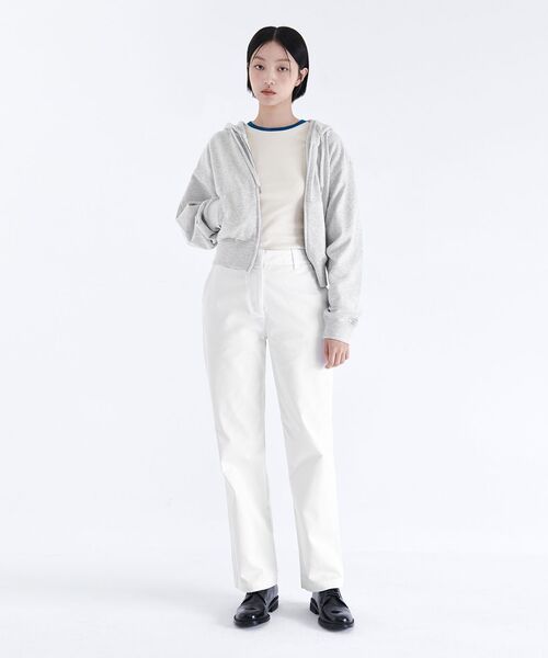 MUSINSA STANDARD WOMAN（ムシンサスタンダードウーマン）の「ウィメンズボリュームクロップフードパーカージップアップ[メランジライトグレー]（パーカー・レディース・その他・SMALL/MEDIUM/LARGE/X-SMALL）」の20枚目の写真