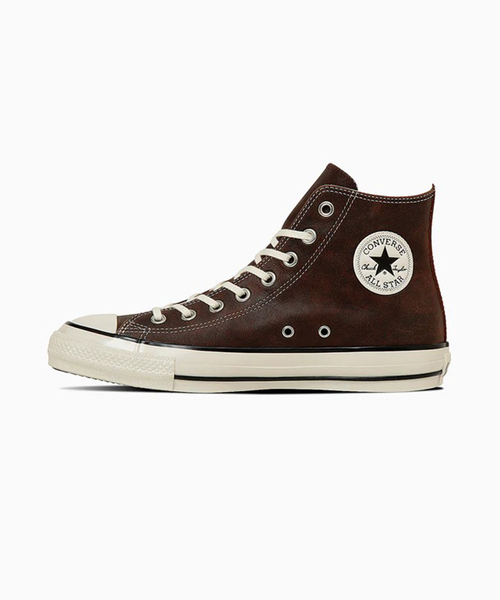 CONVERSE(コンバース)の「CONVERSE / コンバース オールスター エイジド ワックスドレザー HI 31315750(スニーカー・メンズ・ブラウン・26cm/26.5cm/27cm/27.5cm/28cm)」の1枚目の写真