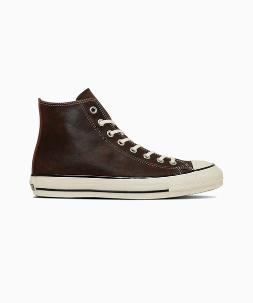 CONVERSE(コンバース)の「CONVERSE / コンバース オールスター エイジド ワックスドレザー HI 31315750(スニーカー・メンズ・ブラウン・26cm/26.5cm/27cm/27.5cm/28cm)」の2枚目の写真