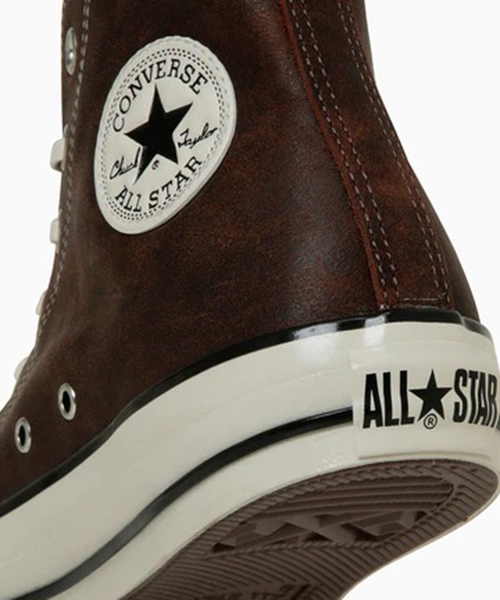CONVERSE(コンバース)の「CONVERSE / コンバース オールスター エイジド ワックスドレザー HI 31315750(スニーカー・メンズ・ブラウン・26cm/26.5cm/27cm/27.5cm/28cm)」の8枚目の写真