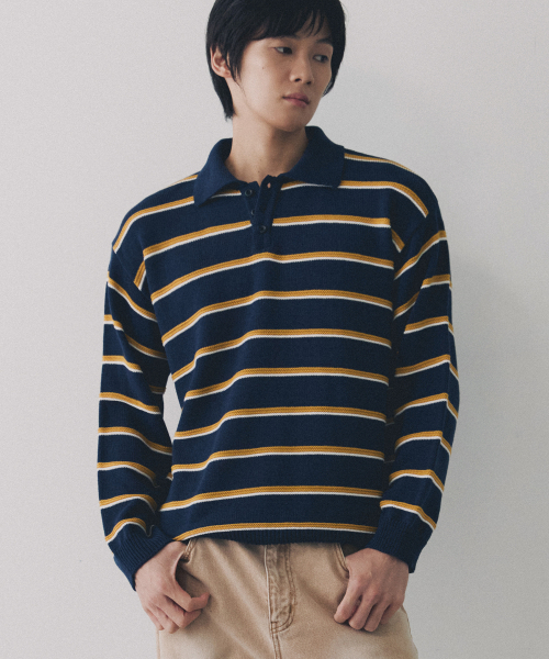 мальчишечная цветная футболка knit T-shirt [navy]