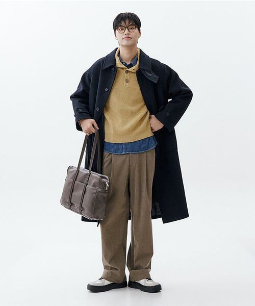 MUSINSA STANDARD（ムシンサスタンダード）の「14W コーデュロイワンタックワイドバンディングパンツ [トープベージュ]（スラックス・メンズ・その他・40/38/42/36/34/32/30/26/28）」の14枚目の写真