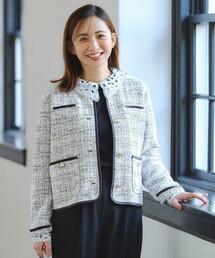 ANY SIS（エニィスィス）の「ネップツイード ジャケット（ノーカラージャケット）」