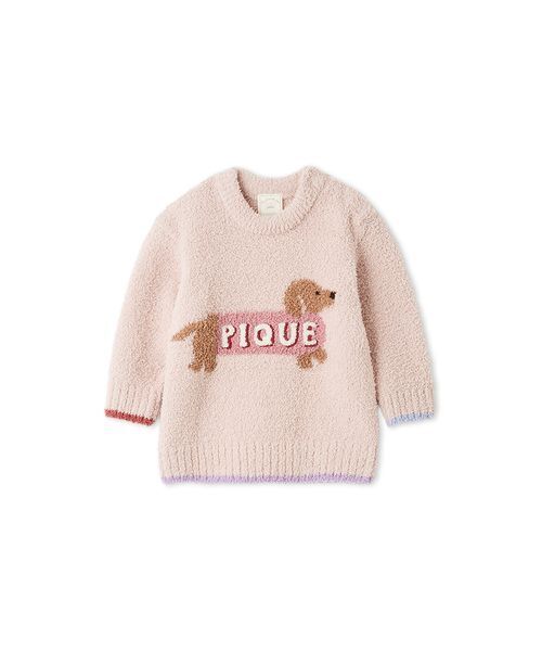 gelato pique(ジェラートピケ)の「【BABY】ベビモコダックスフンドジャガードプルオーバー(その他ベビーウェア・キッズ・グレー/ピンク・80)」の3枚目の写真